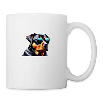 Chiens Rottweiler Chien Rottweiler Puppy Chiot - Mug blanc - blanc - Droite