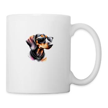Hundehalter Dachshund Hund Dackelwelpe Hunde - Tasse - Weiß - Rechts