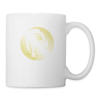 Casque Spartan Gladiator Gold Fighter Gym - Mug blanc - blanc - Droite