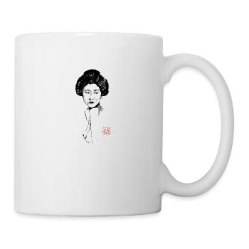 Nackte Geisha - Tasse - Weiß - Rechts