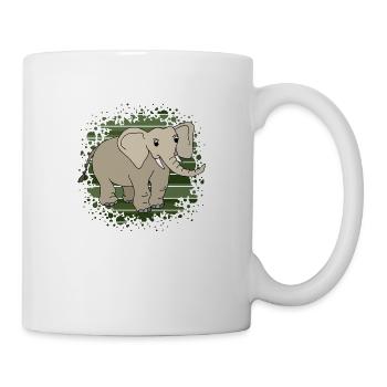 Elefant - Tasse - Weiß - Rechts