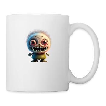 Happy Halloween cute monster tongue out scary fun - Mug - white - Right