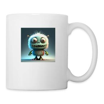 Happy Halloween cute monster tongue out scary fun - Mug - white - Right
