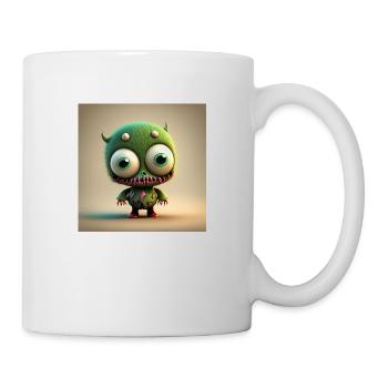 Happy Halloween cute monster tongue out scary fun - Mug - white - Right