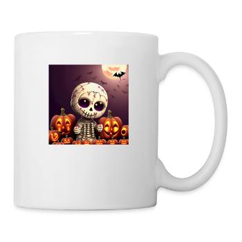 Frohes Halloween niedliches Skelett beängstigend lustig gruselig - Tasse - Weiß - Rechts