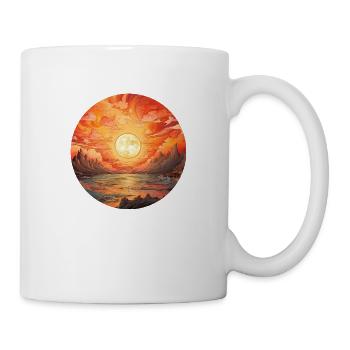 Naturbursche Sonnenuntergang - Tasse - Weiß - Rechts