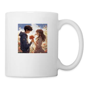 Love Flower Boy et Girl - Mug blanc - blanc - Droite