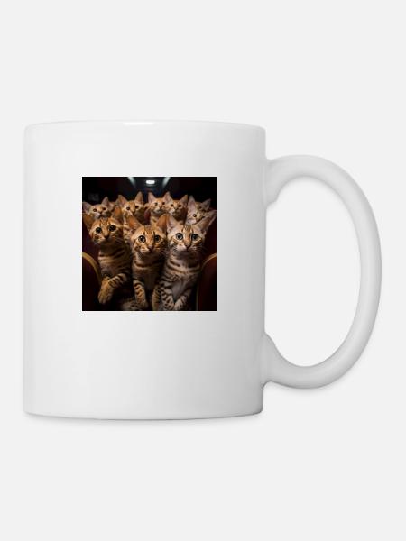 Katzen im Kino - Tasse - Weiß