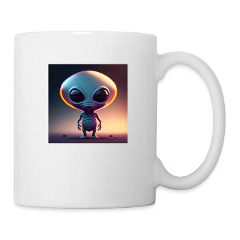 Joyeux Halloween mignon extraterrestre effrayant drôle effrayant - Mug blanc - blanc - Droite
