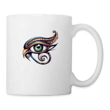 BlueHorus - Eye of Horus - Udjat Eye - Mug - white - Right