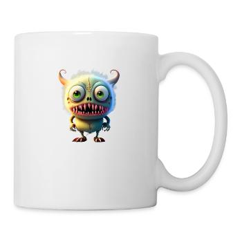 Happy Halloween cute monster tongue out scary fun - Mug - white - Right