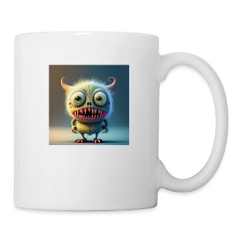 Happy Halloween cute monster tongue out scary fun - Mug - white - Right
