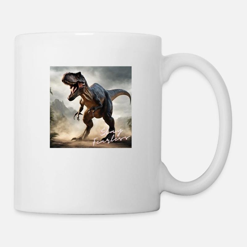 Restez intrépide - T-Rex Design - Mug blanc - blanc