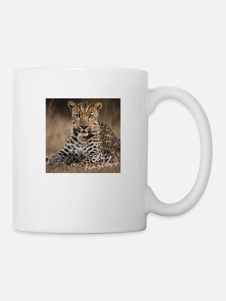 Stay Fearless - Jaguar Design - Tasse - Weiß