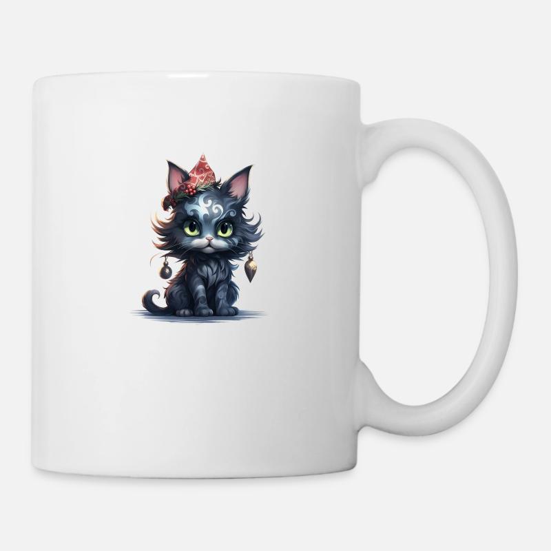 Chaton de Noël - Mug blanc - blanc