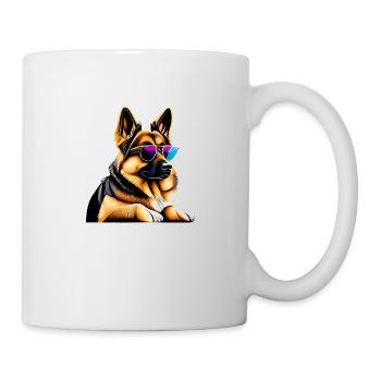 Berger Allemand Chien Chiot Propriétaire - Mug blanc - blanc - Droite