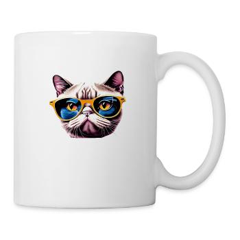 Chat, Propriétaire de chat, Chat domestique, Chaton, Animal de compagnie - Mug blanc - blanc - Droite
