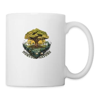 « Nourrir la nature » - Montrez votre cœur pour la nature - Mug blanc - blanc - Droite
