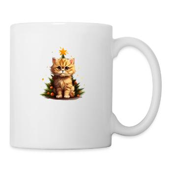 Beleuchtetes Weihnachtskätzchen - Tasse - Weiß - Rechts