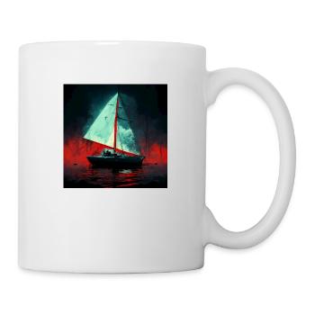 Psychopath's sailing boat - Mug - white - Right