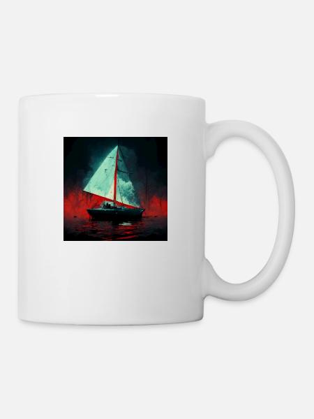 Le voilier de Psychopathe - Mug blanc - blanc