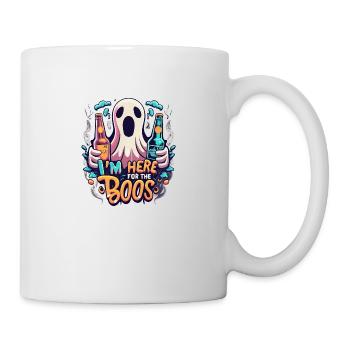 Halloween: Gespenst-Design mit lustigem Spruch - Tasse - Weiß - Rechts