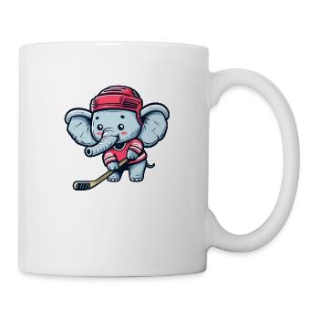 Silhouette d’ours d’une tête d’ours polaire - Mug blanc - blanc - Droite