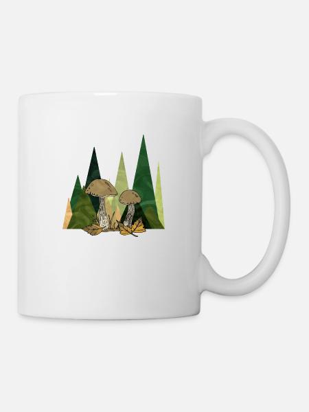 Pilze - Tasse - Weiß