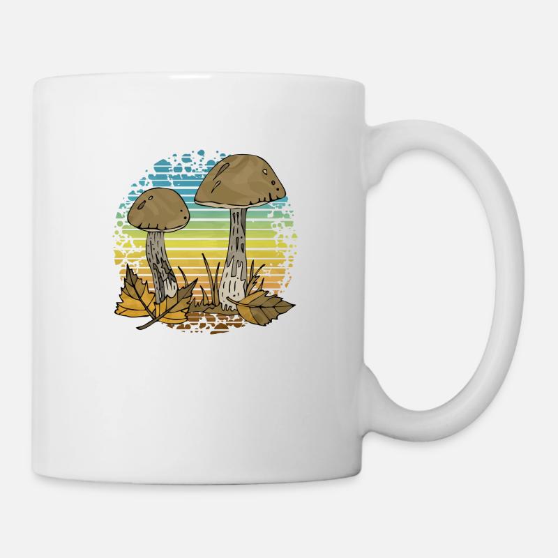 Pilze - Tasse - Weiß