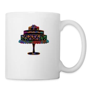 Kuchen - Tasse - Weiß - Rechts