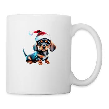 Teckel X-Mas Chien de Noël Dachshund Chiot - Mug blanc - blanc - Droite