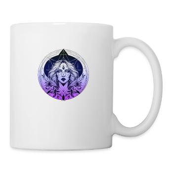 Image de sorcière avec des ornements - Mug blanc - blanc - Droite