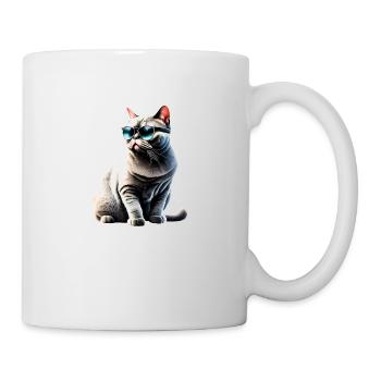 Chat, animal de compagnie, chat domestique, chaton, propriétaire de chat - Mug blanc - blanc - Droite