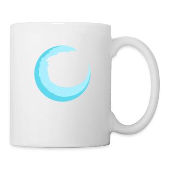 Surfer Surfbrett Runde Blaue Kreis Welle Surfen - Tasse - Weiß - Rechts