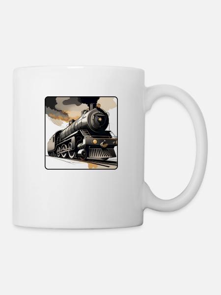 Steam Locomotive No.8 by Cora.Art - Tasse - Weiß