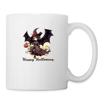 Happy Halloween Witch with Pumpkin Large Motif - Mug - white - Right