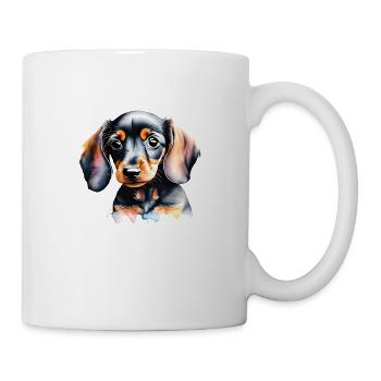 Hundehalter Dachshund Hund Dackelwelpe Hunde - Tasse - Weiß - Rechts
