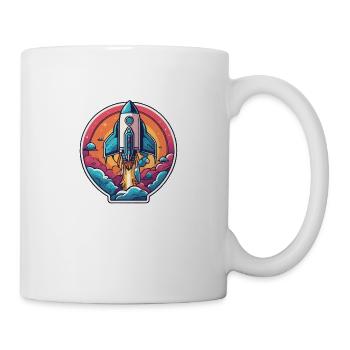 Fusée - Mug blanc - blanc - Droite