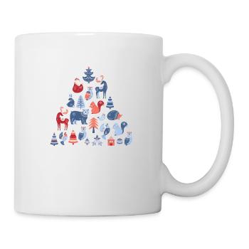 Skandinavisch inspirierter Weihnachtsbaum - Tasse - Weiß - Rechts