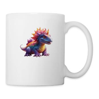 Dinosaurier, für individuellen Text, gestalten - Tasse - Weiß - Rechts