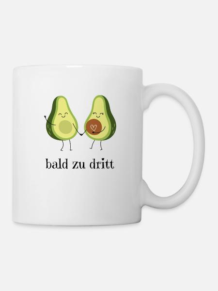 bald zu dritt - Tasse - Weiß