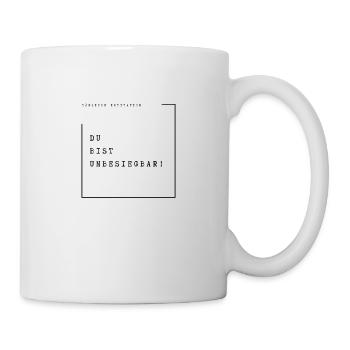 Tägliche Motivation, Du bist unbesiegbar ! - Tasse - Weiß - Rechts