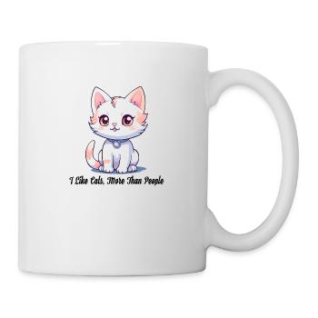 I Like Cats More Than People - Mug - white - Right