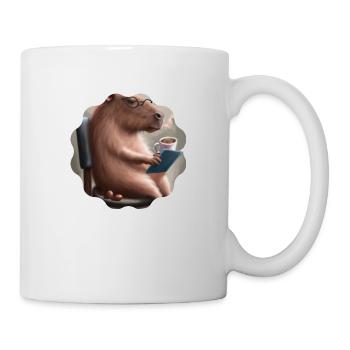 Capybara Kaffeepause - Tasse - Weiß - Rechts