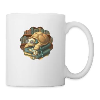 Schlaue Schildkröte - Tasse - Weiß - Rechts