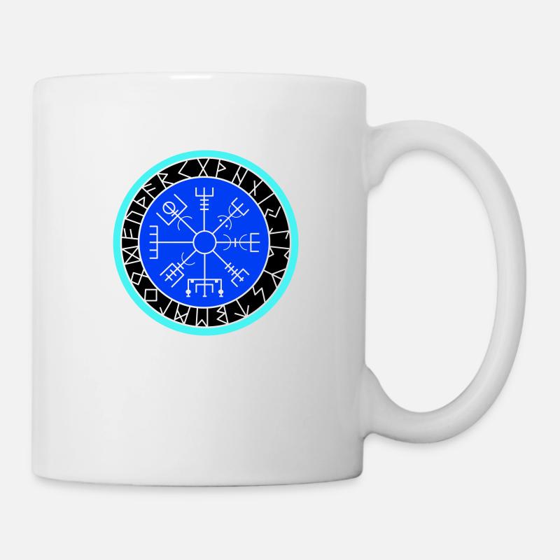 wikinger kompass - Tasse - Weiß