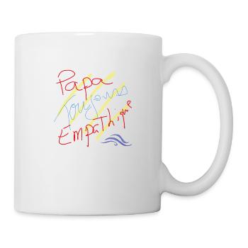 Papa toujours empathique Écriture de l’index - Mug blanc - blanc - Droite