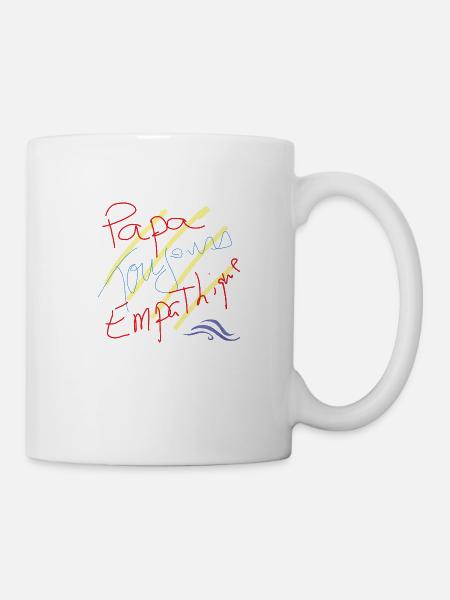 Papa toujours empathique Écriture de l’index - Mug blanc - blanc