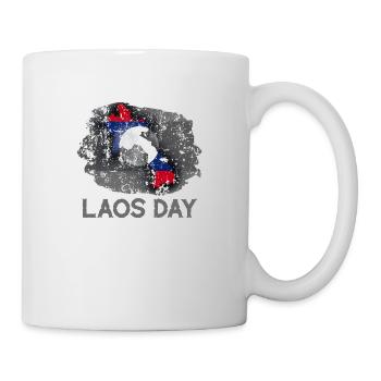 Laos Laote Laoten Flagge Elefant Lao I Geschenk - Tasse - Weiß - Rechts