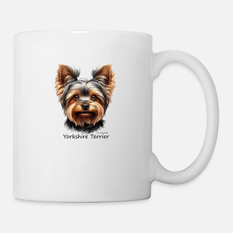 Yorkshire terrier - Tasse - Weiß